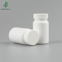Flacon de médicaments en plastique blanc HDPE de forme cylindrique de 75 ml, prix d'usine, emballage de flacon de pilules avec bouchon à vis