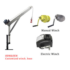מיני נייד חשמלי/ידני <span class=keywords><strong>winch</strong></span> davit מנוף סגסוגת אלומיניום יעילות גבוהה הילוך מנוע הרמה מוסמך - Product Image 5