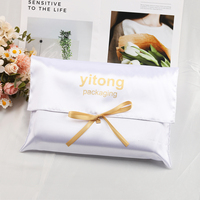 Haute qualité blanc soie Satin cheveux perruque sac de rangement enveloppe de luxe vêtements ceintures emballage Satin sac à poussière