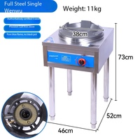 Cuisinière à gaz de table à double foyer avec protection anti-flamme, haute pression, pour la cuisine chinoise