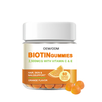 Gummies à la biotine Hearns avec collagène et vitamine C pour adultes - Croissance des cheveux, immunité, soulagement du stress et soutien du sommeil, 2 par jour