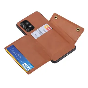 Étui portefeuille en cuir pour Samsung Galaxy A53 5G A13 A23 A73 A12 A22 A32 A52 A72 M31 <span class=keywords><strong>S21</strong></span> <span class=keywords><strong>FE</strong></span> S22 S23 Plus Ultra A04S, avec fente pour cartes - Product Image 2