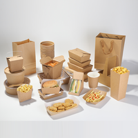 Emballage de fast-food jetable à impression personnalisée boîte à hamburger de poulet frit porte-frites conteneur en papier à emporter à emporter