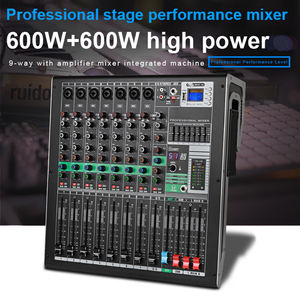 Console de mixage audio alimentée YAIKA GM9 avec 99 types d'effets DSP intégrés, amplificateur de puissance 600W+600W, 9 canaux - Product Image 3