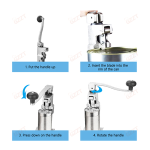 Abrelatas comercial industrial Embalaje personalizado Abrelatas de botella barato Abrelatas manual avanzado de acero inoxidable Tipo de mesa Abrelatas - Product Image 6
