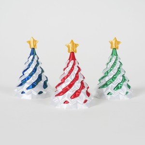 3D Printed Swirl Christmas <b>Tree</b> with Star Topper White Blue <b>Spiral</b> Stress Relief Desk Decor - Product Image 5