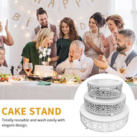 Bandeja de Postres Dorada Creativa de Estilo Europeo para Bodas, Plato de Pastel de Hierro de Varias Capas, Estante para Pastel, Plato para Frutas, Plato para Aperitivos