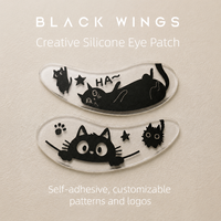 Masques sous-yeux jetables auto-adhésifs en silicone BLACKWINGS avec logo et motif personnalisés, patchs doux naturels pour extensions de cils