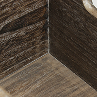 Caisse de rangement en bois naturel avec poignées, caisse décorative empilable pour l'organisation et la présentation à la maison