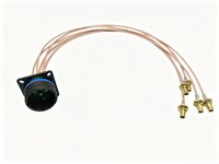 Connecteur de câble micro-coaxial automobile femelle étanche série D38999 avec contacts plaqués or et boîtier en alliage d'aluminium