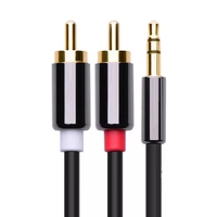1M/2M/5M câble Audio 2RCA à 3.5 câble Audio de voiture RCA 3.5MM Jack mâle à mâle RCA câble AUX pour amplificateur téléphone casque haut-parleur
