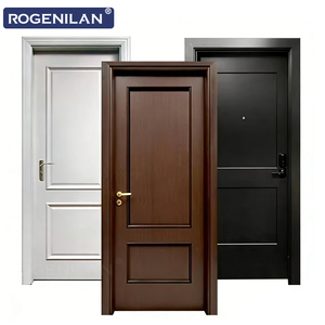 <span class=keywords><strong>Porte</strong></span> de séparation intérieure en bois massif insonorisée et résistante à l'eau Rogenilan, couleur personnalisée, pour salle de bain - Product Image 1
