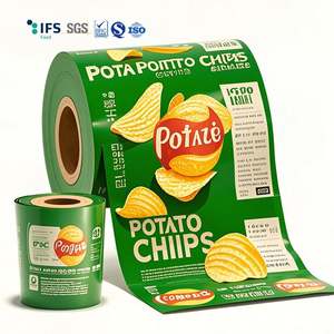 Rollo laminado de plástico flexible de grado alimenticio con papel de aluminio brillante impreso personalizado para embalaje de aperitivos - Product Image 3