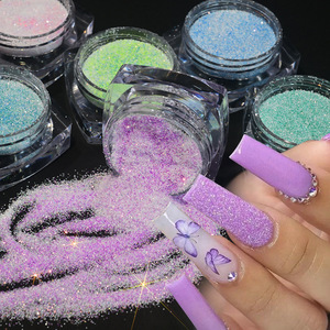 ชุดผงน้ำตาลกลิตเตอร์สะท้อนแสงไล่เฉดสี 6 สี สำหรับตกแต่งเล็บ - Product Image 4