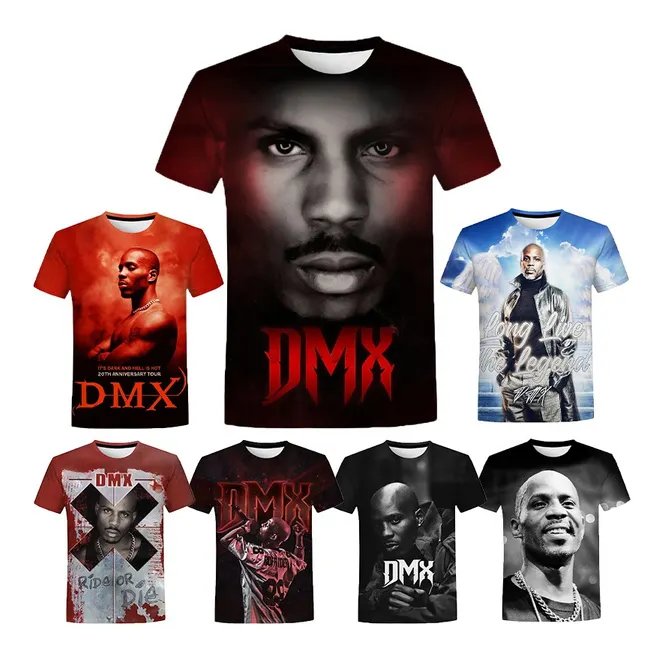 2023 14 stili RIP Rapper DMX stampato per la maglietta con stampa 3D Hiphop quotidiana da uomo Cool Plus Size top 2 xs-4xl T-Shirt