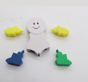 Tùy Chỉnh Logo In Quảng Cáo Giá Rẻ 4 Màu Snowman Thiết Kế <span class=keywords><strong>Highlighter</strong></span> Bút - Product Image 2