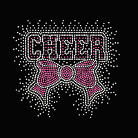 Meilleures ventes : Transferts thermiques en strass pour T-shirt, motif Bling Cheer