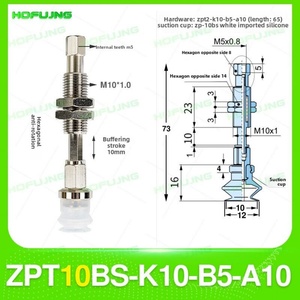 Support de ventouse anti-rotation ZPT10BN-K10-B5-A10 pour bras robotique, fabriqué en Chine continentale - Product Image 6