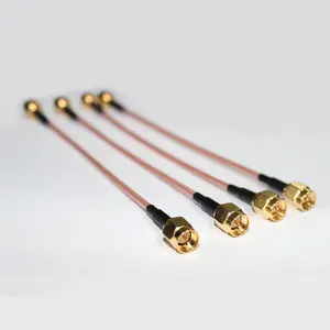 Le fabricant de transmission de bonne qualité a fourni l'assemblage de câble de raccordement coaxial RF adaptateur SMA mâle à mâle SMA-JJ de fil RG316