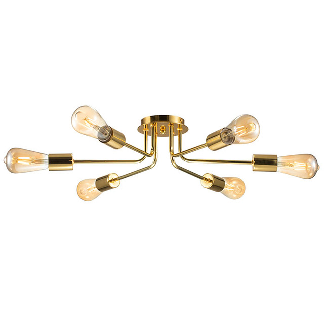 New Light 2022 Industrial Led Dining Room Lights Nordic Simple Wrought Iron Flush Mount Ceiling Lamp Modern Light