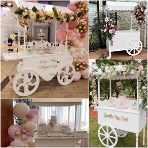 LEDA Wholesale Food Carts Wedding <strong>Trolley</strong> Acrylic <strong>Sweet</strong> Candy Cart for Parties Event Display - Product Image 6