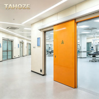 Porte de salle de radiologie blindée contre les rayons X avec système de contrôle d'accès, porte de protection contre les radiations pour salle d'IRM hospitalière