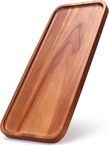 Plateaux et plateaux de service <span class=keywords><strong>en</strong></span> bois d'acacia, planches à charcuterie <span class=keywords><strong>en</strong></span> bois, plateau rectangulaire <span class=keywords><strong>en</strong></span> bois <span class=keywords><strong>pour</strong></span> la décoration de la maison et les aliments - Product Image 2