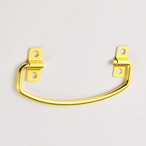 Poignée de tiroir de meuble moderne et minimaliste en fer doré, forme barre, durable, pour décoration de surface - Product Image 1