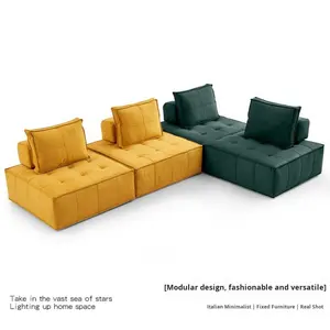 طقم أريكة مضغوط قابل للطي بدون إطار من القماش معبأ تحت تفريغ الهواء أريكة مكتبية عصرية - Product Image 5