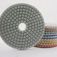 Jeu de 8 tampons de polissage diamantés humides/secs de 4 pouces pour meuleuse d'angle pour machines de fabrication de planchers en béton de pierre de granit