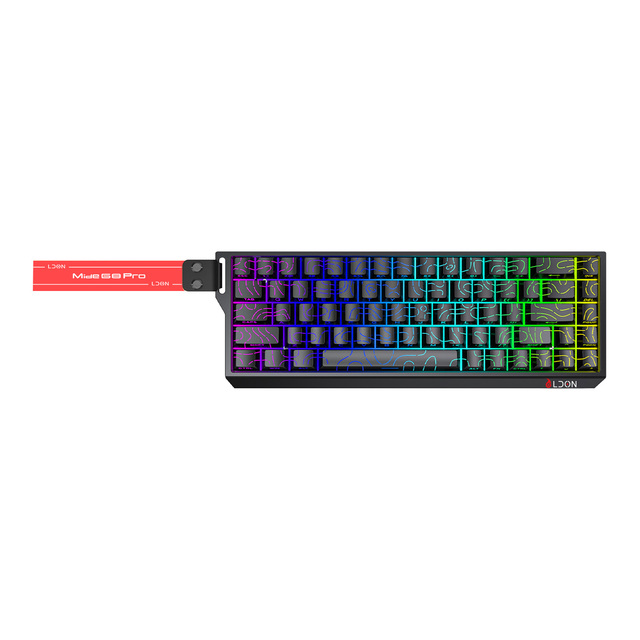 LDON Mechanical 68-Key USB Wired Wireless Gaming Keyboard with RGB Backlit Hot-Swap High Speed 0.01mm Accuracy for PC