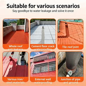 Pintura <span class=keywords><strong>de</strong></span> Revestimiento Impermeable <span class=keywords><strong>de</strong></span> Caucho Líquido <span class=keywords><strong>de</strong></span> Súper Calidad para <span class=keywords><strong>Techos</strong></span> y Paredes <span class=keywords><strong>de</strong></span> Metal y Hormigón, Anti-Grietas y Anti-Infiltraciones - Product Image 2