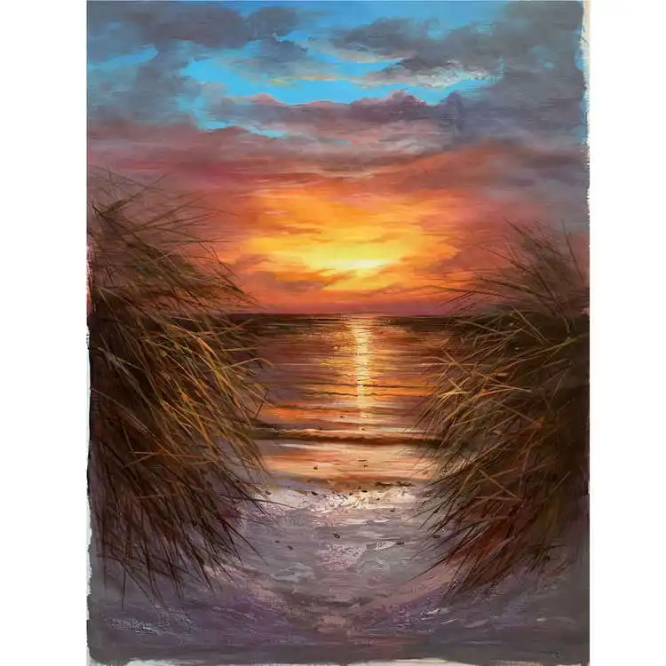 Hand painted Extra Large Wall Art Decor Modern Art Acrylic seascape Painting On Canvas WALL