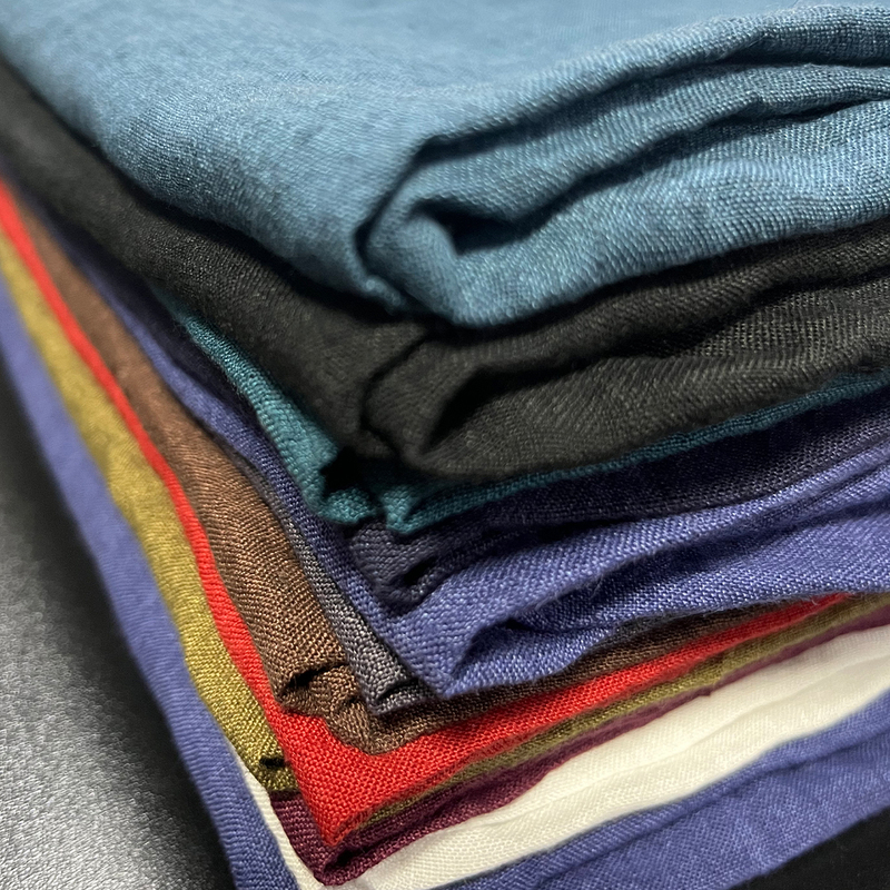 Enzyme Washed French Linen Fabric for