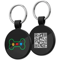 QR-Code Haustier-ID-Anhänger Hundemarken Direkt vom Hersteller Personalisierte Blanko Lasergravur Aluminium Metall-Pin Silber HD OPP-Beutel Engel