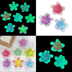 Qianjin yeni varış parlayan çiçek saç klipleri toptan yaratıcı aydınlık plastik kızlar için saç aksesuarları - Product Image 3