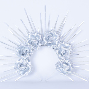 تاج هالو ذهبي فضي من شينجلان ، غطاء رأس ماري آلهة ، للنساء ، غطاء رأس للهالوين تأثيري - Product Image 5