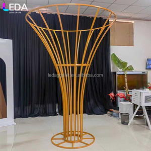 Soporte de Metal Dorado LEDA para Decoración de Bodas, Soporte para Guirnaldas de Boda, para Decoración de Bodas y Fiestas de Cumpleaños - Product Image 2