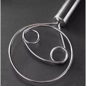 Stainless steel hand dough mixer, household dough and flour mixer, manual egg beater, dough kneading tool, powder <b>stirrer</b> - Product Image 4