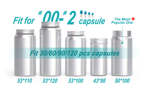Moisture-proof Aluminum Vitamin Bottle Supplement Packaging Round Metal Capsule Bottle for Travel and Daily Health Care. - Product Image 4