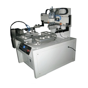 New 4-<b>Station</b> Rotating <b>Work</b> Table Screen Printer Semi-Automatic Label Tube & Card Printer - Product Image 1
