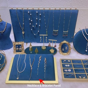 Estante de exhibición de terciopelo, soporte de escritorio, anillo de maniquí, pendiente, joyería, collar, bandeja de exhibición, soporte de exhibición para tienda de joyeros - Product Image 2