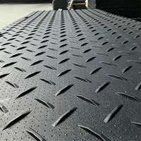 Tapis de sol en HDPE 4x8 pieds, tapis de protection routière, tapis de construction robuste antidérapant à emboîtement