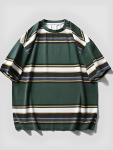 <span class=keywords><strong>T</strong></span>-<span class=keywords><strong>shirt</strong></span> décontracté pour <span class=keywords><strong>homme</strong></span> en coton 100% vintage lavé, à rayures <span class=keywords><strong>camouflage</strong></span>, à manches courtes, imprimé tendance, ample et polyvalent - Product Image 1
