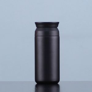 Tasse isotherme japonaise Harajuku 350 ml en acier inoxydable 304 avec couvercle plat et poignée, bouteille d'eau portable, mug de voyage pour femme, cadeau - Product Image 4