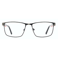 Monture de lunettes optiques carrée en métal massif pour hommes, verres de lecture, verres PC, 4 couleurs disponibles, marque FYHJ