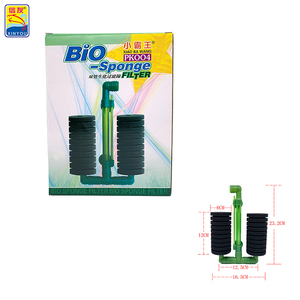 Filtre éponge bio en plastique PK-004 pour aquariums – Écologique, utilisation extérieure, pour écloserie de béta et crevettes, aquarium d'eau douce - Product Image 1