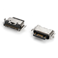Conector USB 2.0 Tipo C Hembra MUP 16P de Una Sola Fila, DP100W, Conector Eléctrico para PCB, para Móviles y Tablets