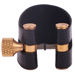 Fixateur de ligature de saxophone à vis réglable pour un son uniforme, remplacement de ligature de saxophone noir pour <span class=keywords><strong>voix</strong></span> <span class=keywords><strong>alto</strong></span> - Product Image 1