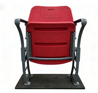 Sièges de stade pliants à gravité en PEHD, sièges fixes en plastique pour VIP, gymnases, arènes, avec supports en aluminium moulé sous pression, étanches et robustes